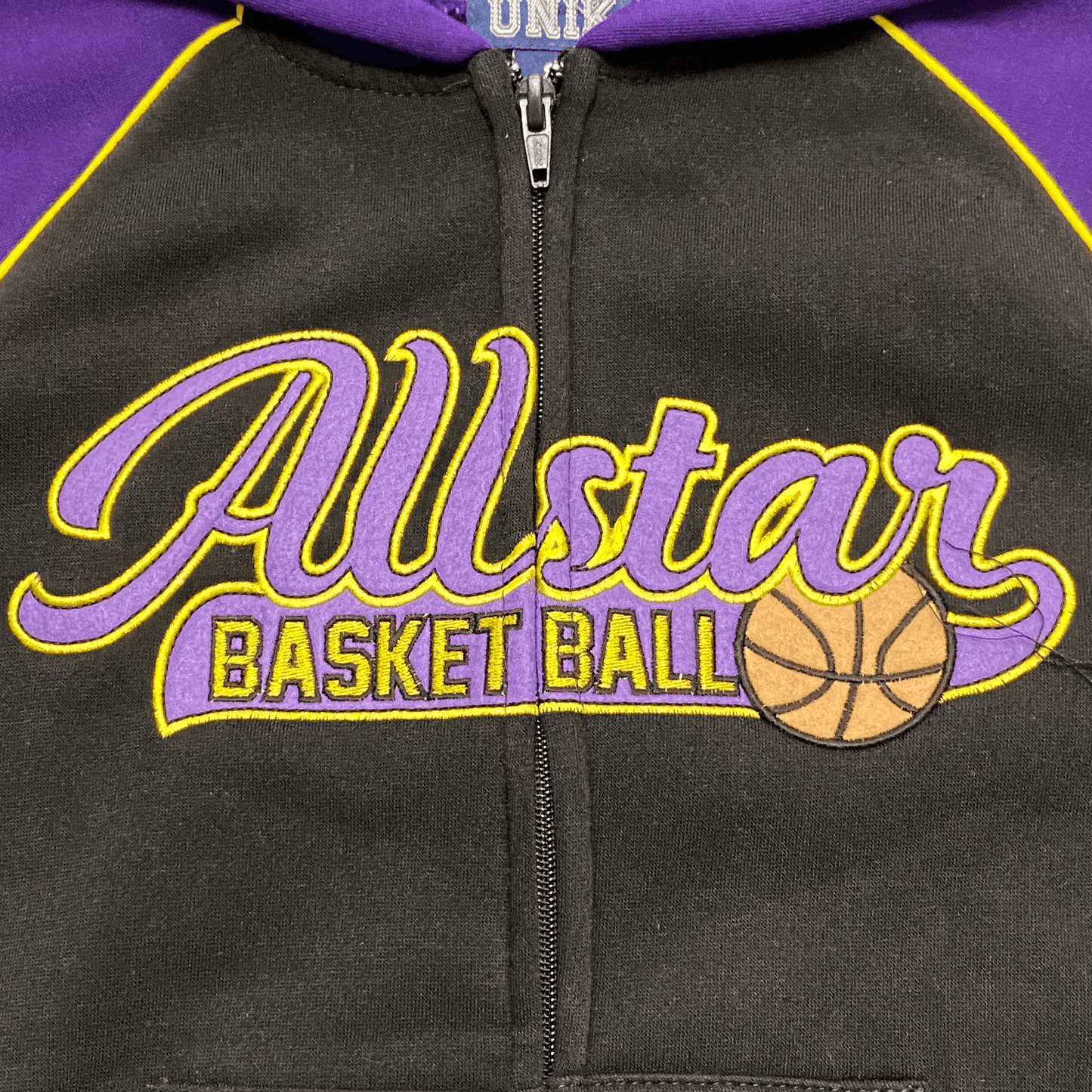 Keep your All-Star feeling and looking like an All-Star in this warm fleece sweat suit. This black sweat suit features the words "All-Star" and a basketball embroidered on the front. This sweat suit is perfect for the little baller in your life.