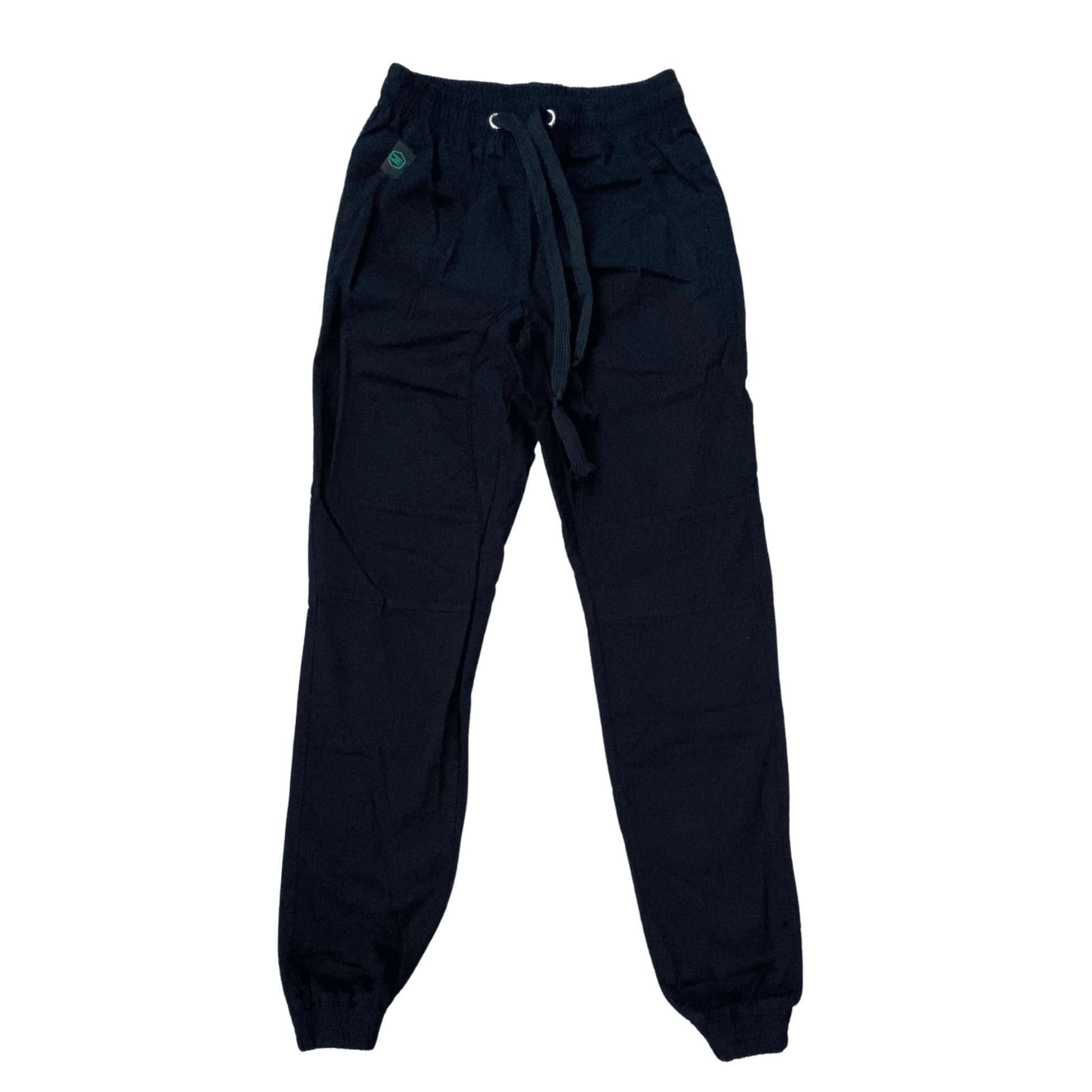 These black joggers are perfect for fall.  They feature elastic at the waist and ankles.