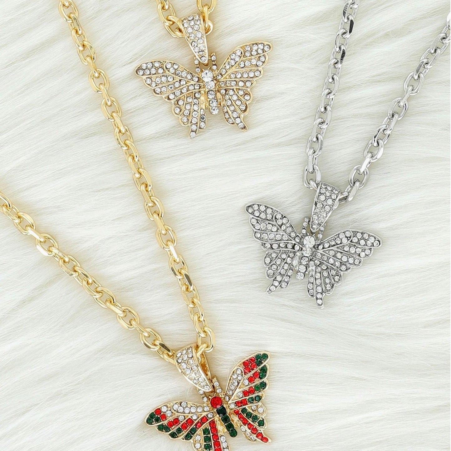 Butterfly Pendant Necklaces