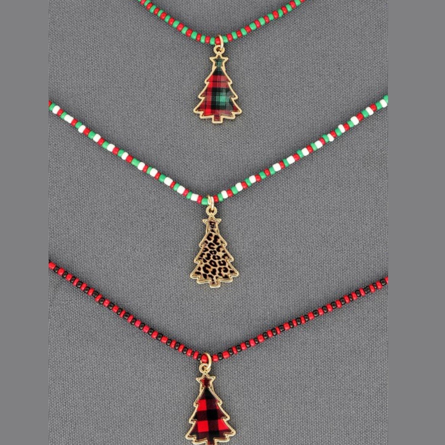 Christmas Tree Pendant Necklaces